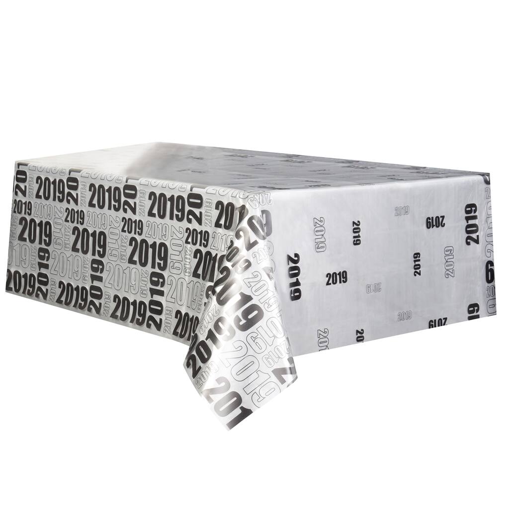 2019 Plastic Tablecloth New Years And Graduation Party Supplies Img